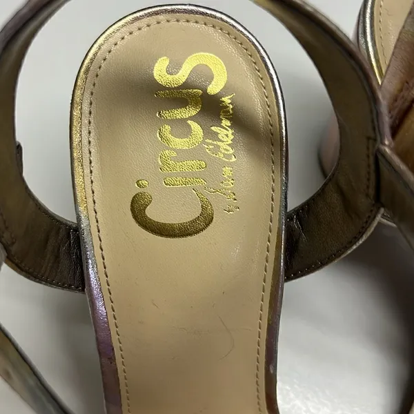 Circus by Sam Edelman Metallic Striped Strappy Adjustable Ankle Block Heels- 7.5 - Image 3