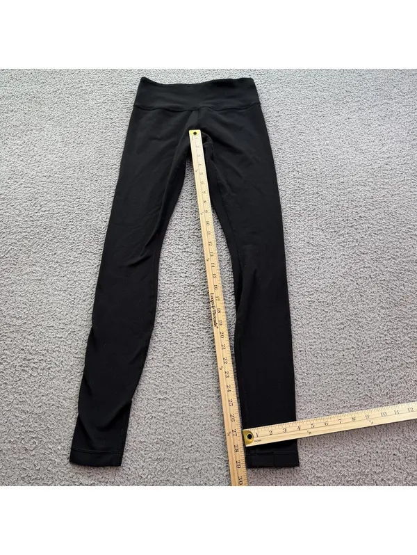 Lululemon Black High Rise Leggings Women’s Size 4 Athletic Yoga Pants Stretch - Image 4