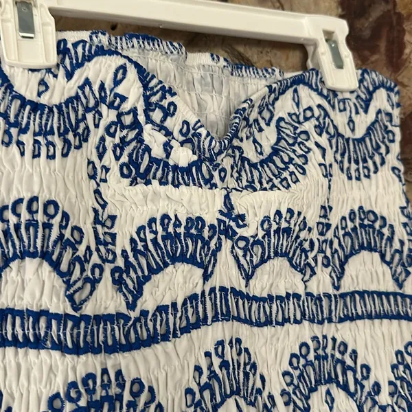 Commense Ripple Strapless Tiered Hem With Scalloped Detailing Dress size L - Image 4