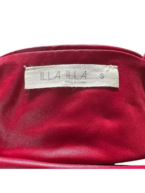 Illa Illa Metallic Red Open Back Crop Tank Top Small - Image 3