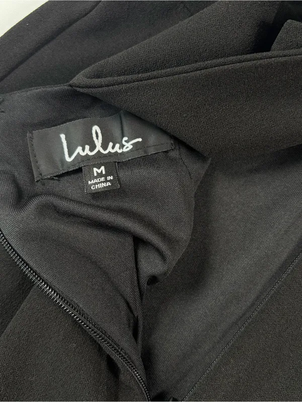 NWT Lulus Criss Cross Back Black Mini Dress Women's Size Medium - Image 6