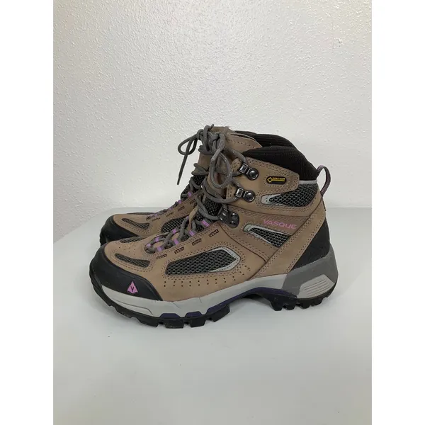 Vasque‎ Gore-Tex Hiking Boots Womens 7.5 M Tan Purple Waterproof Vibram 7479 M - Image 3