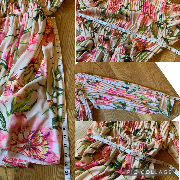 Floral Pleated Mini Dress Size M Multi Size M - Image 7