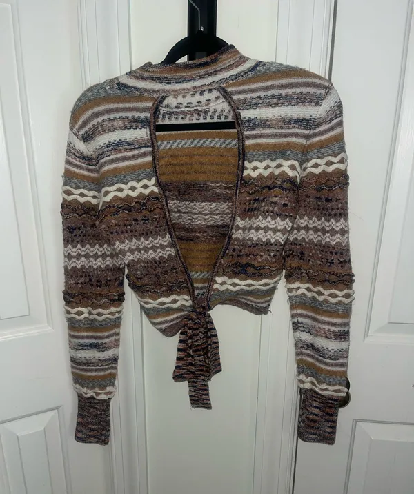 Cropped patterned sweater  - Image 2