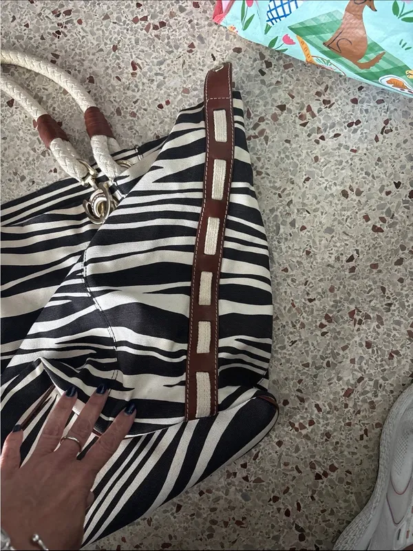 Michael Kors zebra stripe canvas tote - Image 8
