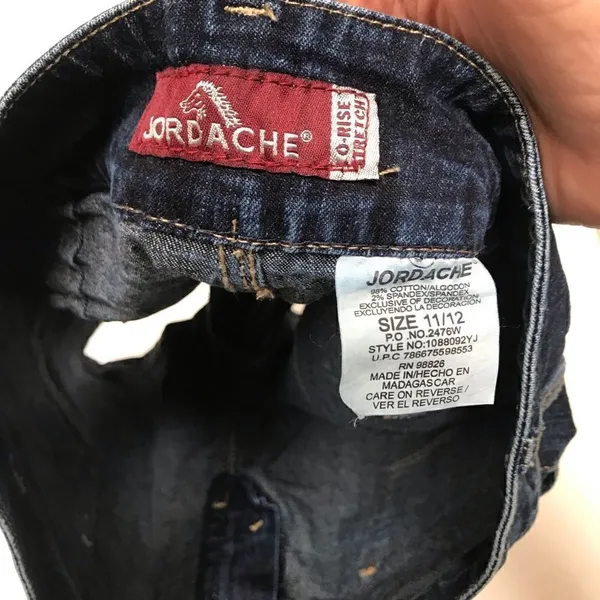 Jordache Retro dark wash vintage baggy denim jean shorts 11/12‎ - Image 3
