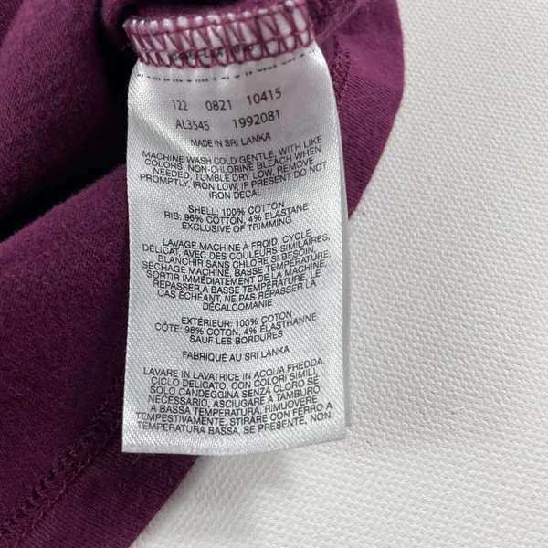 Columbia Crop Top Womens Small Cotton T Shirt Purple Graphic Short Sleeve Ladies - Image 4