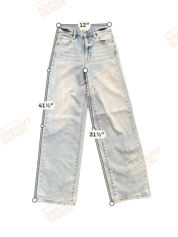 Bohme High Rise 90s Straight Leg Jeans Light Wash Stretch Denim Size 24 - Image 4