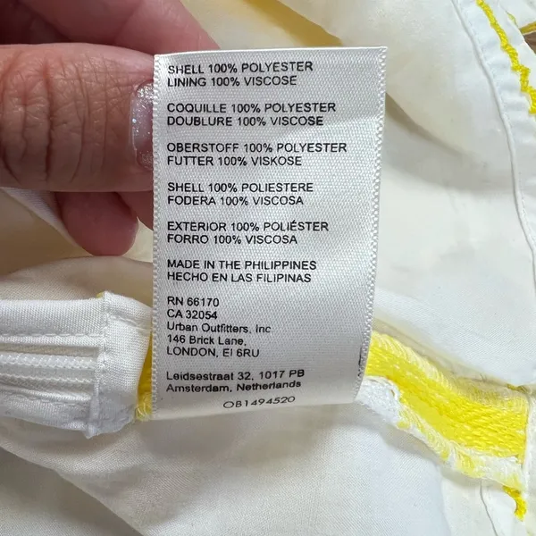 Maeve by Anthropologie NWT Yellow Embroidered Lace Mini Dress Size 6 - Image 12