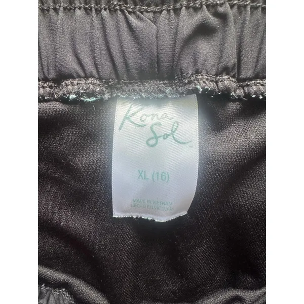 Kona Sol Black Swim Shorts XL Athletic Beach Casual Quick Dry Style Bottoms - Image 4