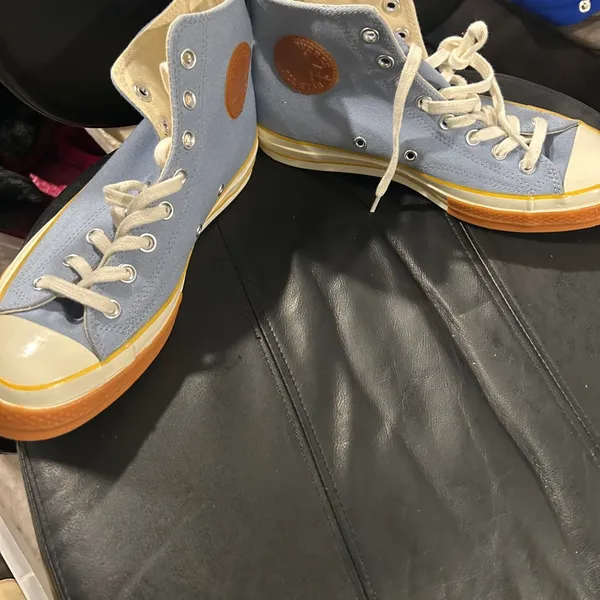 Converse Chuck 70 Pop Toe High Top sneakers in the Indigo Fog colorway. Size 10 - Image 4
