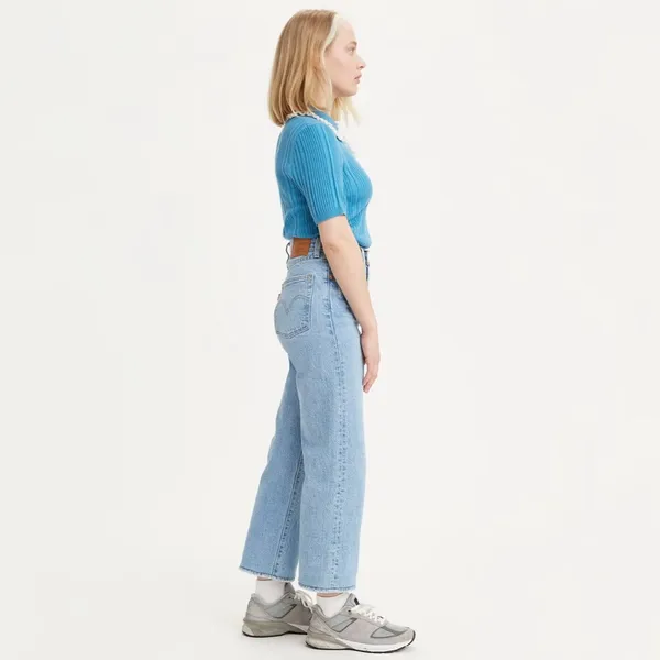 Levi's RIBCAGE STRAIGHT ANKLE WOMEN'S JEANS Samba Done - Light Wash size 29 - Image 2