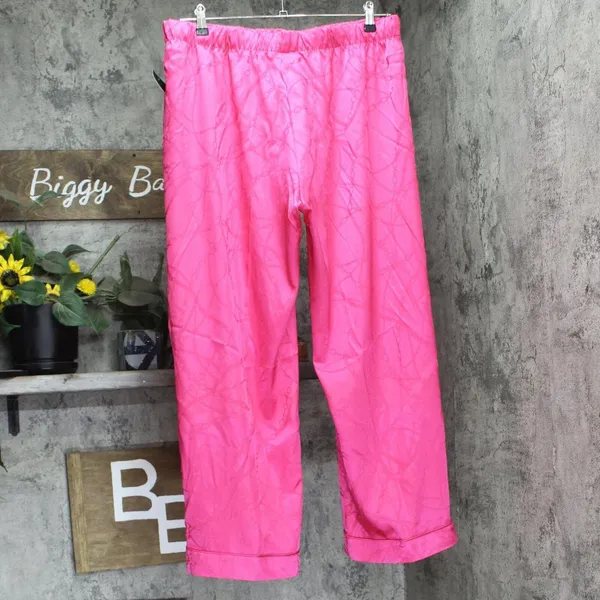 NWT INC International Concepts 2-Piece Collar Pajama Set Magenta Chain Pink L - Image 6