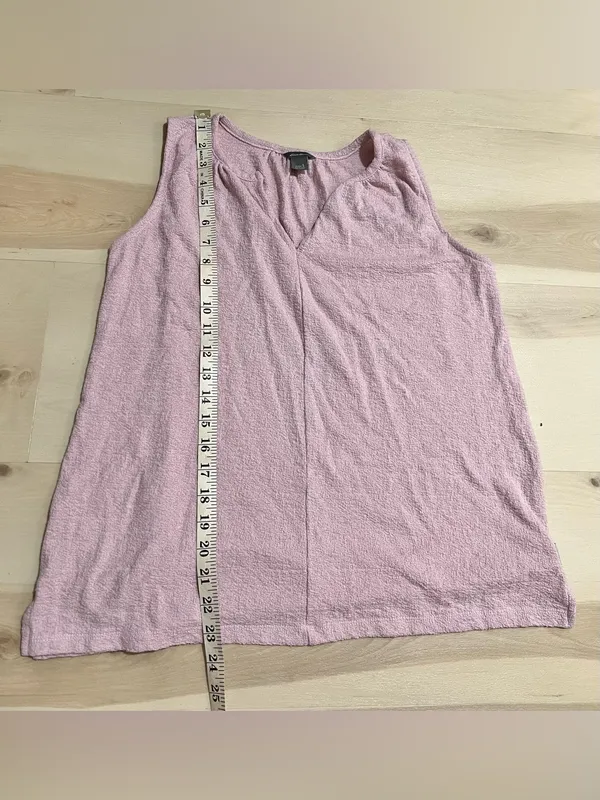 Eddie Bauer Women Small Mauve Pink Textured Knit Tank Top Minimalist Chic - Image 7