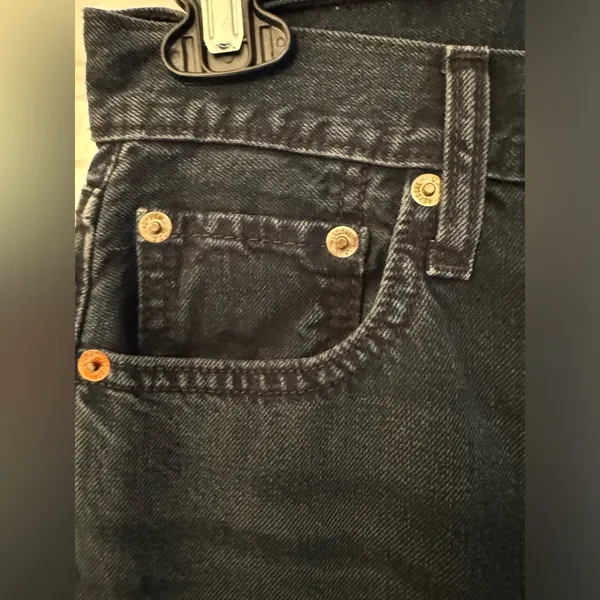 REDONE Women’s Black Zipper Ankle High Rise Cotton Denim Jeans Size 25 - Image 7