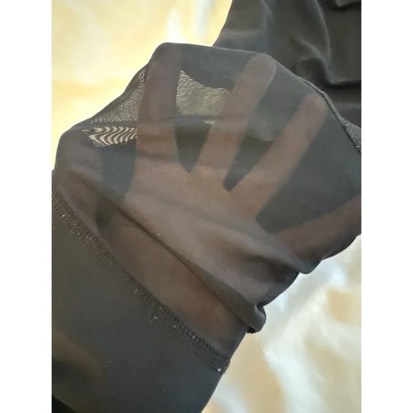 90 Degree by Reflex Black Athletic Leggings Mesh Patches Women's Medium - Image 7