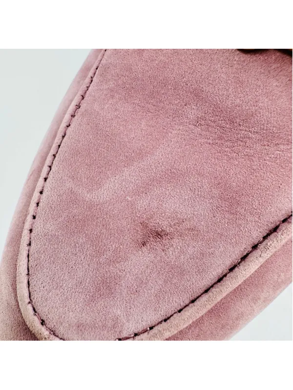 Vionic Lavender Adeline Loafers Slip On Genuine Suede Gold Bit Detail Flats Sz 6 - Image 10