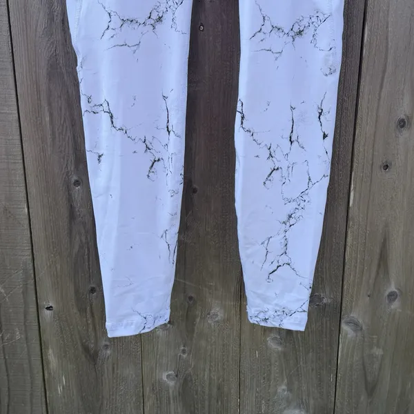 Buffbunny Limitless Collection Sz Medium White Marble Elysium Athleisure Pockets - Image 7