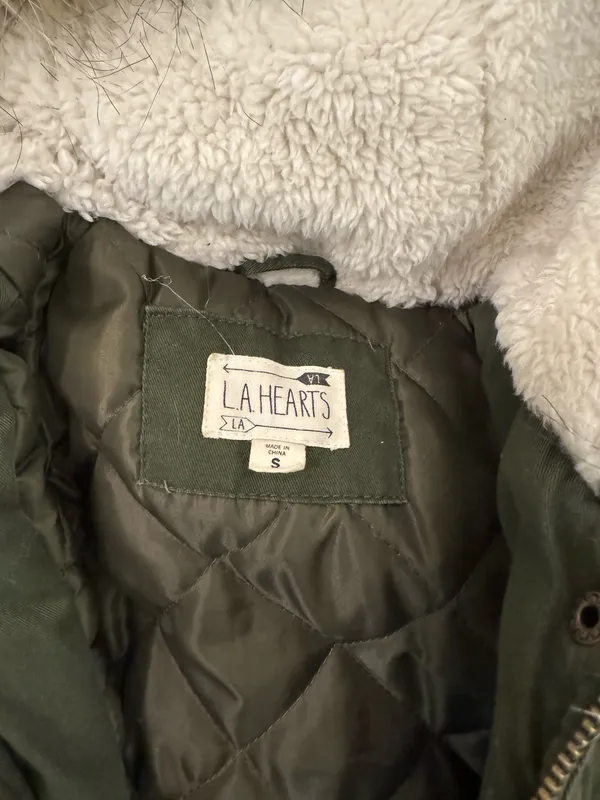 LA Hearts olive green coat - Image 2