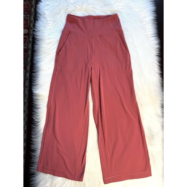 Lululemon Align Wide Leg Crop 23” Pants in Soft Cranberry - Image 2
