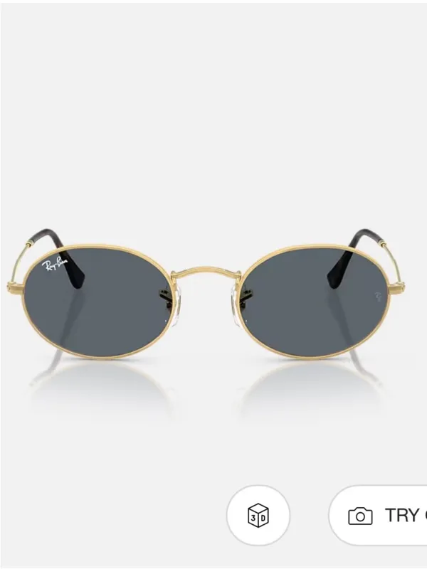 Ray-Ban Gold Frame oval Sunglasses - Image 2
