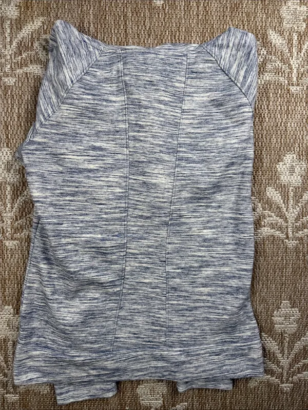 Under Armour Women's Grey Marled Hoodie with Blue Accents cold gear - Image 3