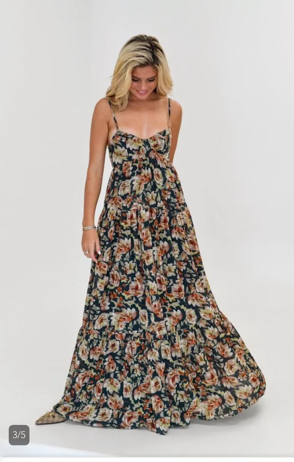 Fancy Boutique Floral Dress Multi Size L - Image 2