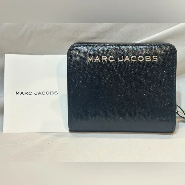 Marc Jacobs Mini Black Compact Coin Pouch Card Wallet - Image 9