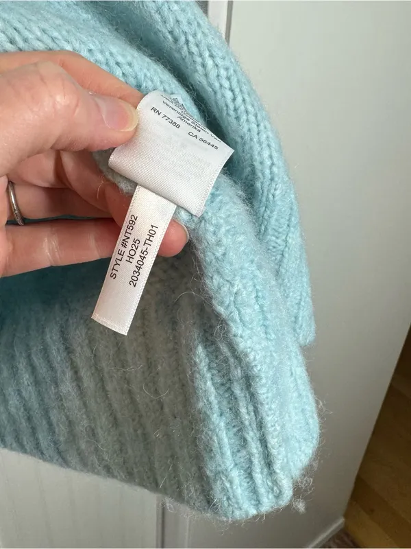 Madewell Chunky Knit Alpaca Blend Turtleneck mint blue size‎ medium nwt - Image 6