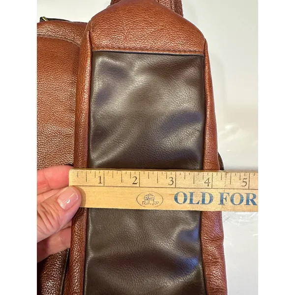 Fossil Claire Leather Backpack Purse Brown Pebbled Vintage Career School Casual - Image 15