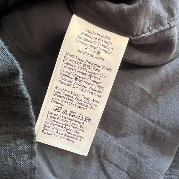 J. Crew womens linen vest Slim-fit vest black sz 4 - Image 7