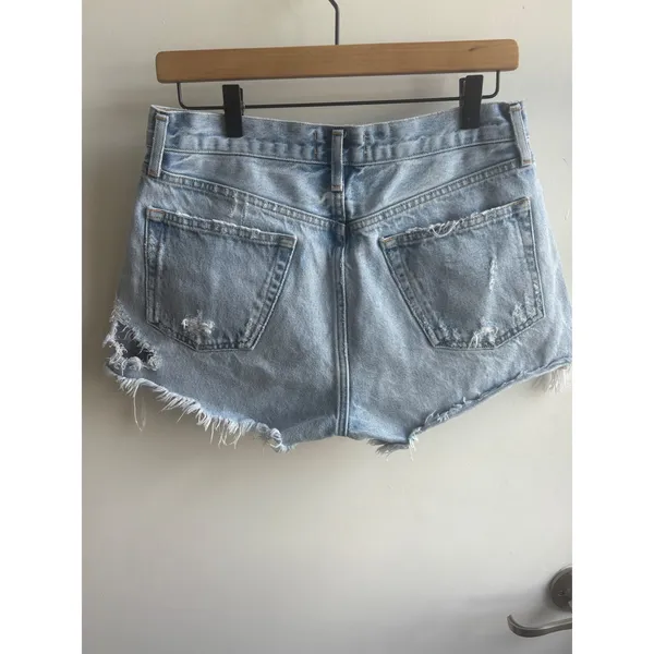 AGOLDE Parker Vintage Cut Off Denim Shorts Size 27 boho distressed designer - Image 5