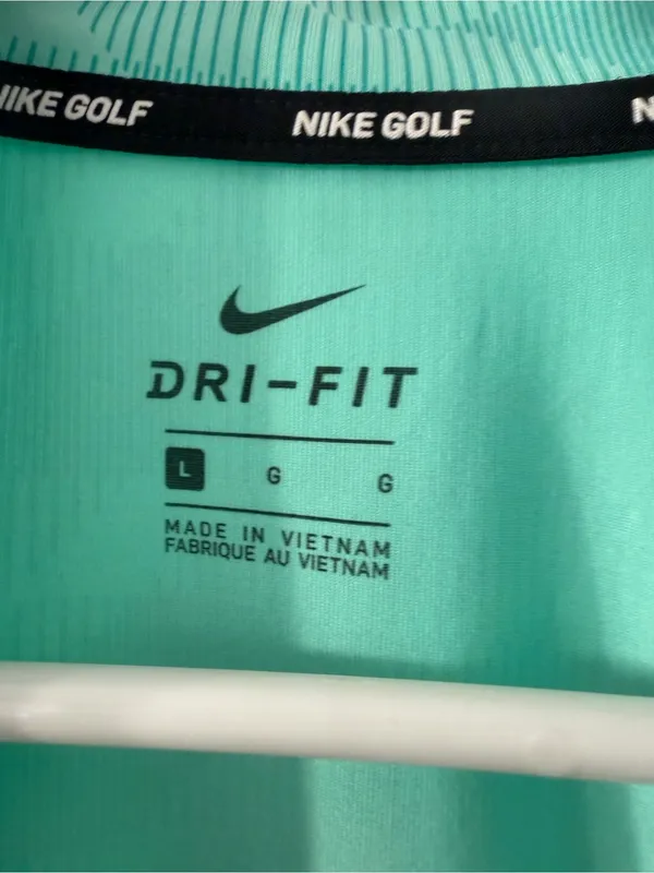 Nike Dri-FIT Sleeveless Golf Polo in Mint Green - Image 3