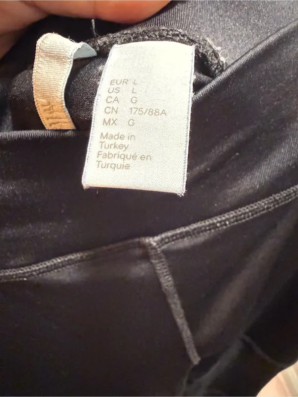 H&M Black Men's Performance Leggings - Image 2