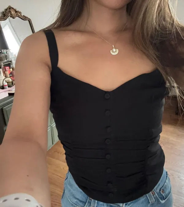 Abercrombie Black Top Crop Women’s - Image 2