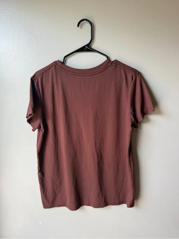 SheIn Texas Orange Graphic Western Country Tee Brown Large - Image 4