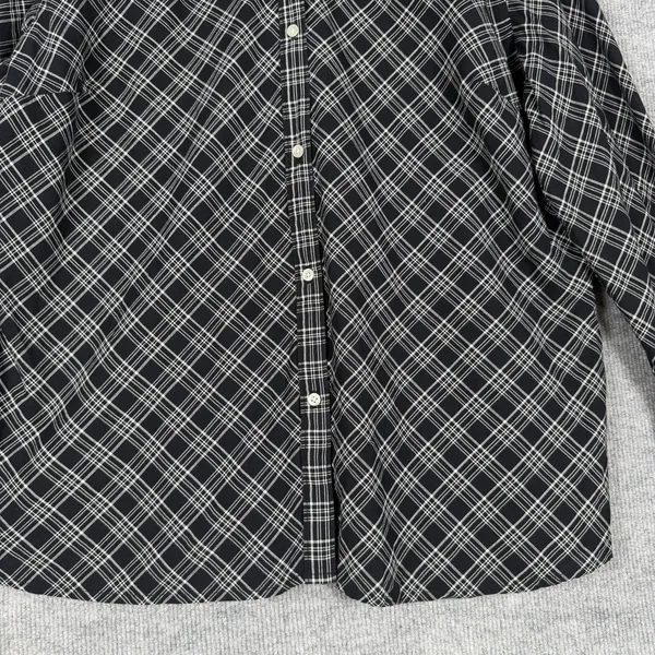 Lauren Ralph Lauren Size-1X Women's Shirt Long Sleeve Collared Top Black Plaid - Image 6