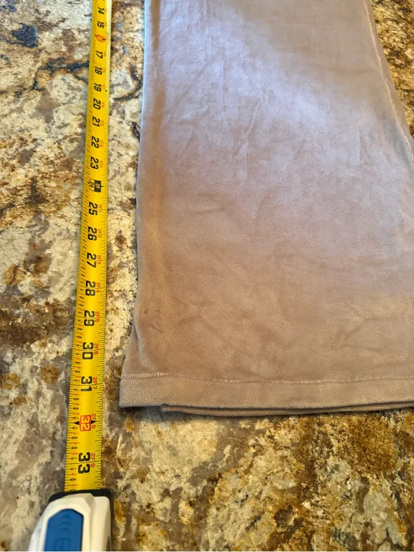 SKIMS Velour Wide Leg Pants Size Large L Color Beige - Image 12