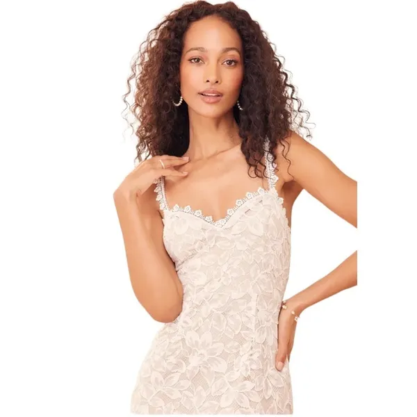 LULU’S All My Love For You White Lace Sleeveless Midi Dress Size S - Image 5