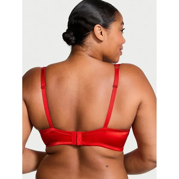 Victoria’s Secret Dream Angels Twinkle Bows Satin Bra Bright Vermillion Small - Image 3