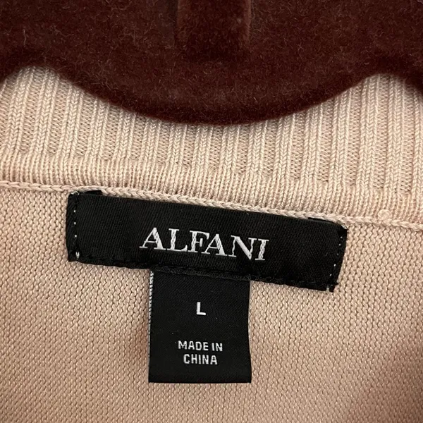 Alfani Turtleneck Poncho Beige Tan Size Large - Image 3