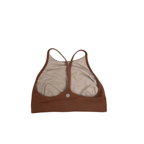 Lululemon Flow Y Wrap Front High Neck Activewear Sports Bra Copper Brown Size 4 - Image 2