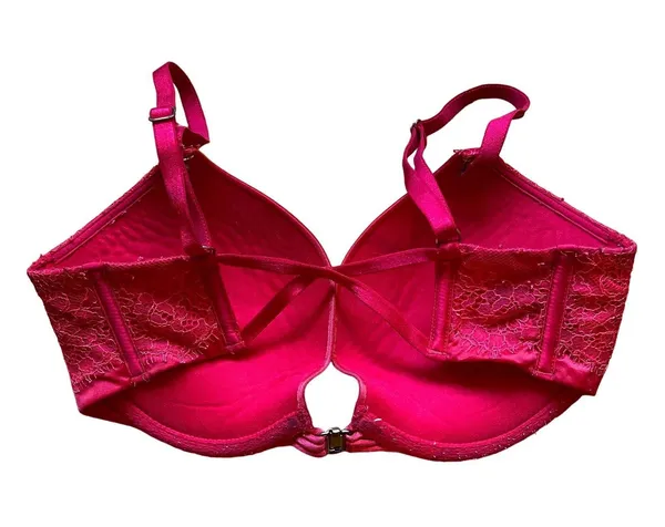 Women's Victoria Secret Very Sexy Push Up Padded Bra Front Closure Red size 32D - Image 6