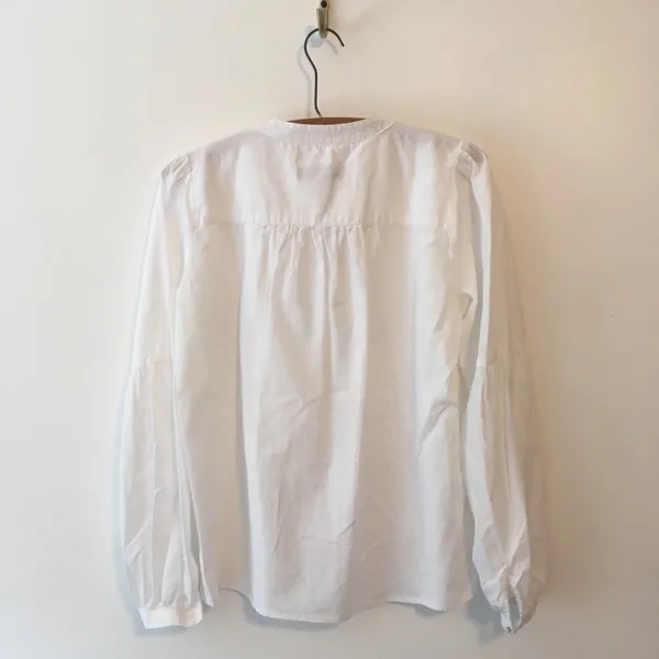Loft Peasant Top Embroidered Bell Sleeve - Image 6