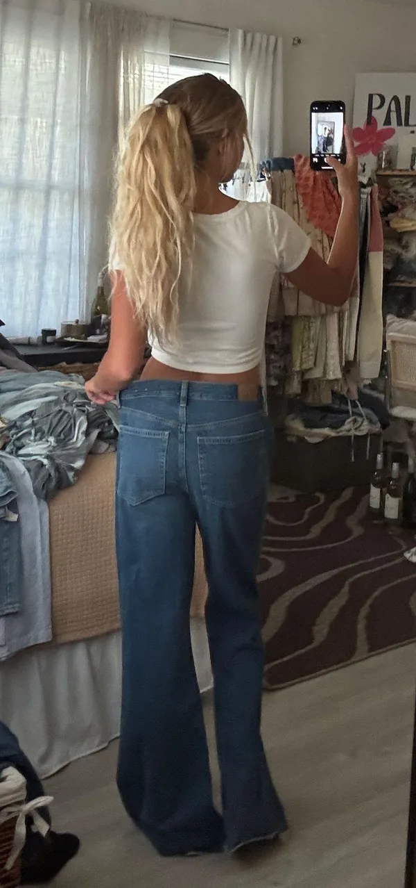 Dark Wash Flare Jeans - Image 3