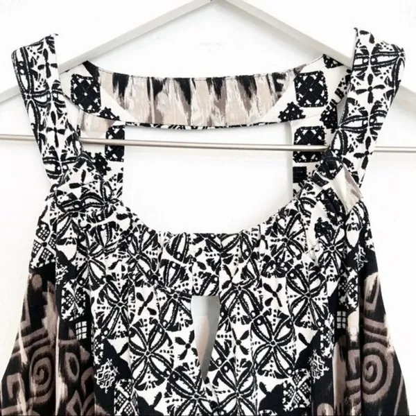Soma‎ Dress Size Small Multicolored Keyhole Halter Soft Jersey Boho Coastal Chic - Image 4
