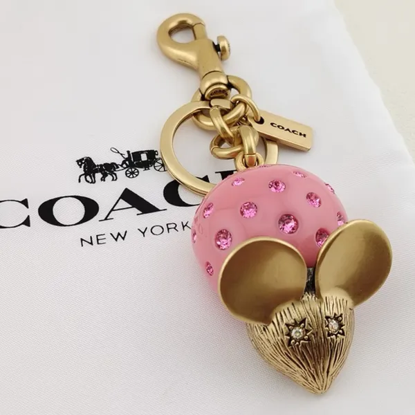 Coach Mouse Bag Charm Keychain - Image 3