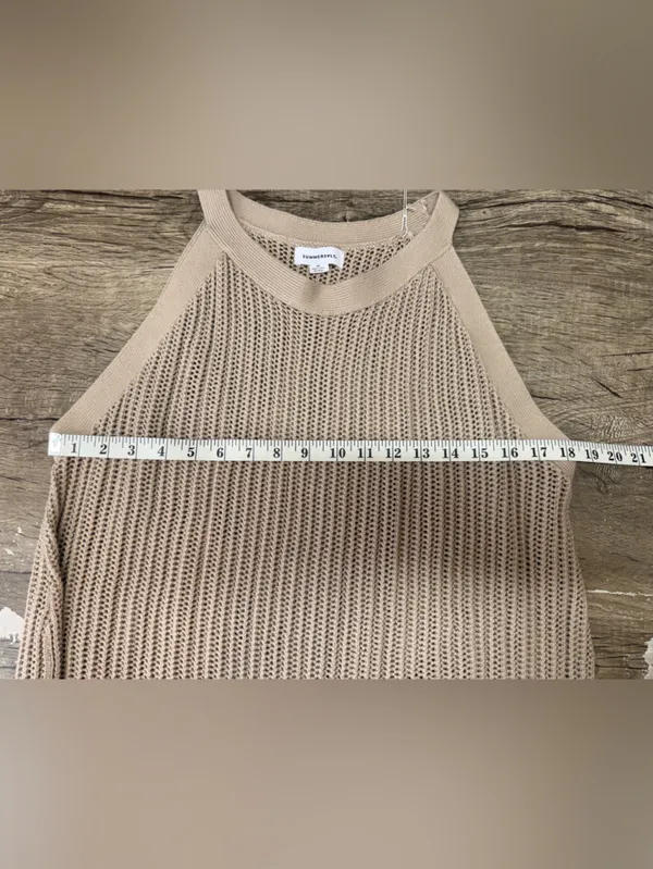 Summersalt Crochet High Neck Dress / Swim Cover‎ Up Open Knit Natural size xl - Image 6
