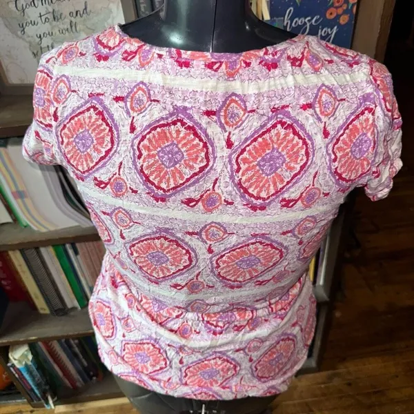 Lucky Brand M southwest colorful basic T-shirt - Image 2