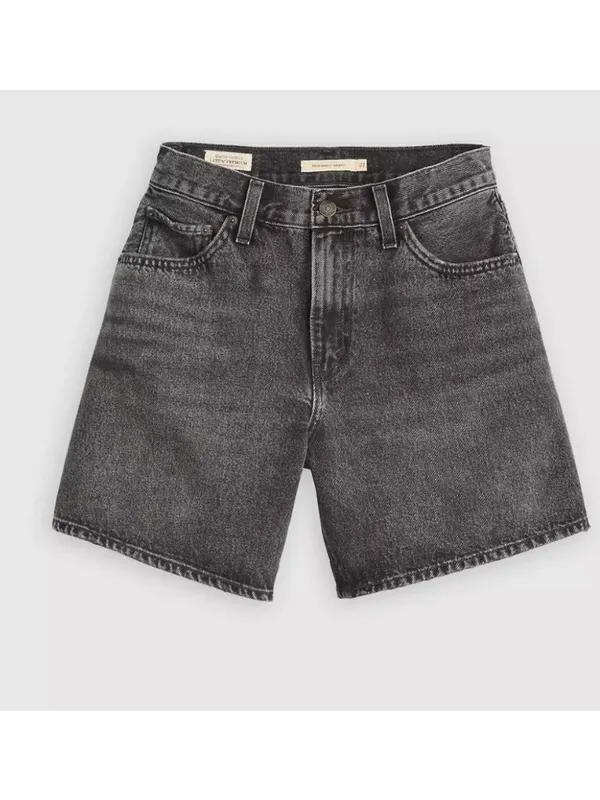 New Levi's Size 26 Premium High Rise Baggy Women's Shorts My Phone Black - Image 4